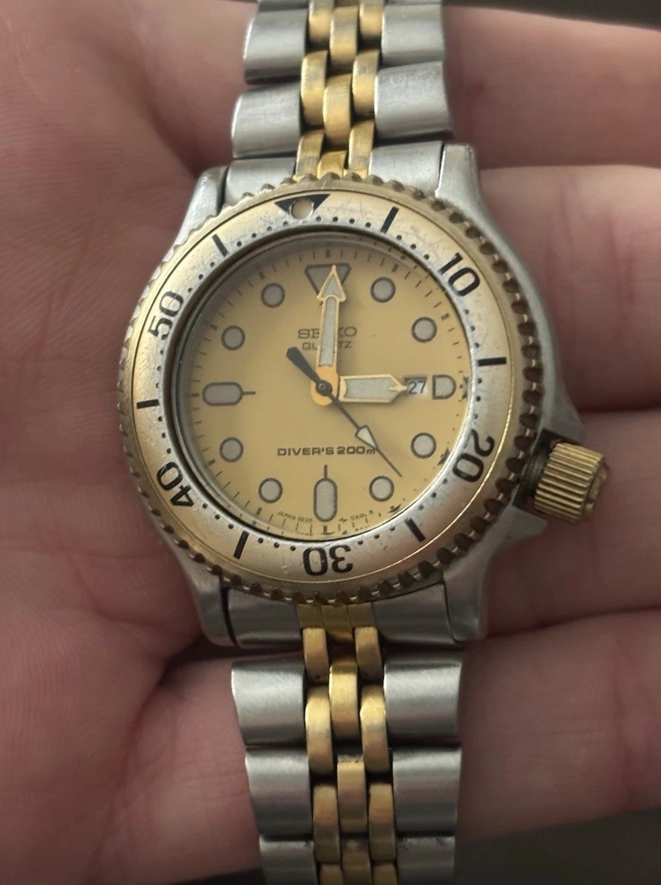 SEIKO WATCH 200m Diver QUARTZ 3E25-0A50 PARTS Complete - photo 5