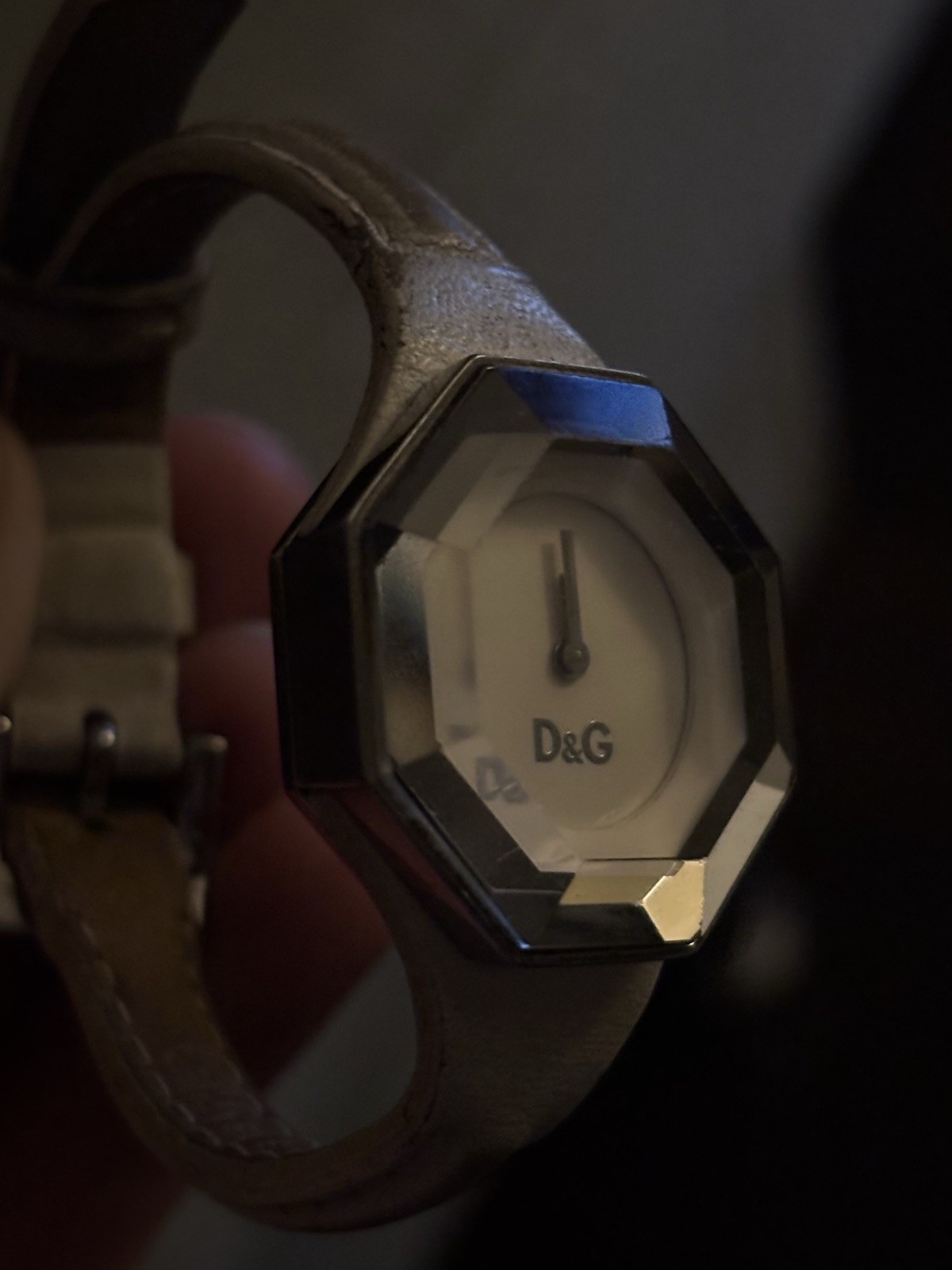 D&G DW0284 Lady White Strap Octagonal Prism Watch - photo 2