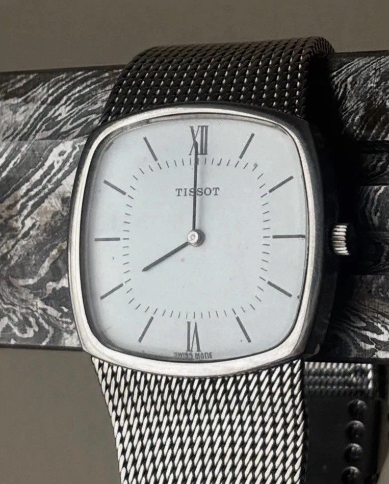 Swiss TISSOT Watch Windup RARE Integrated Mesh Bracelet