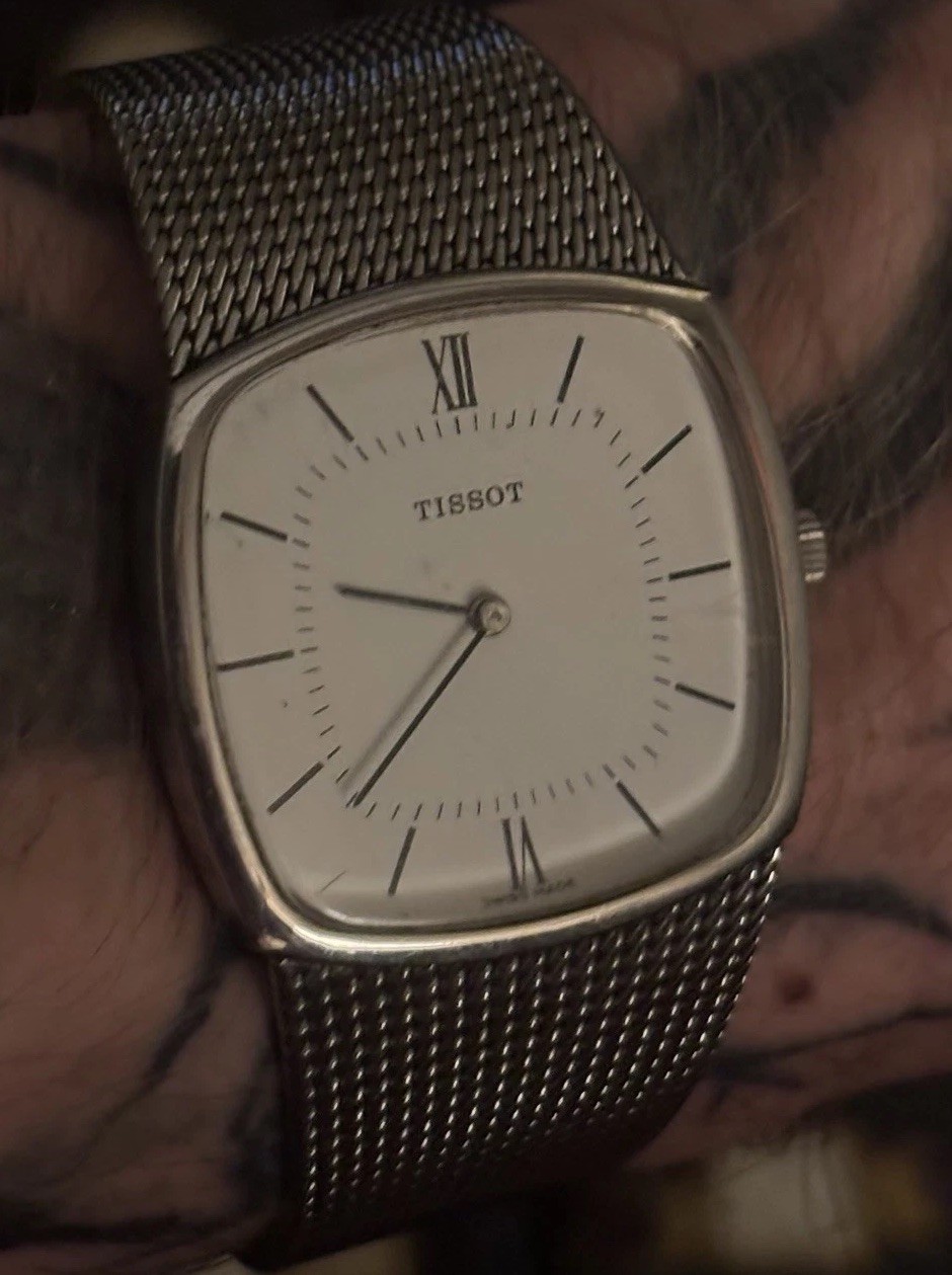 Swiss TISSOT Watch Windup RARE Integrated Mesh Bracelet - photo 2