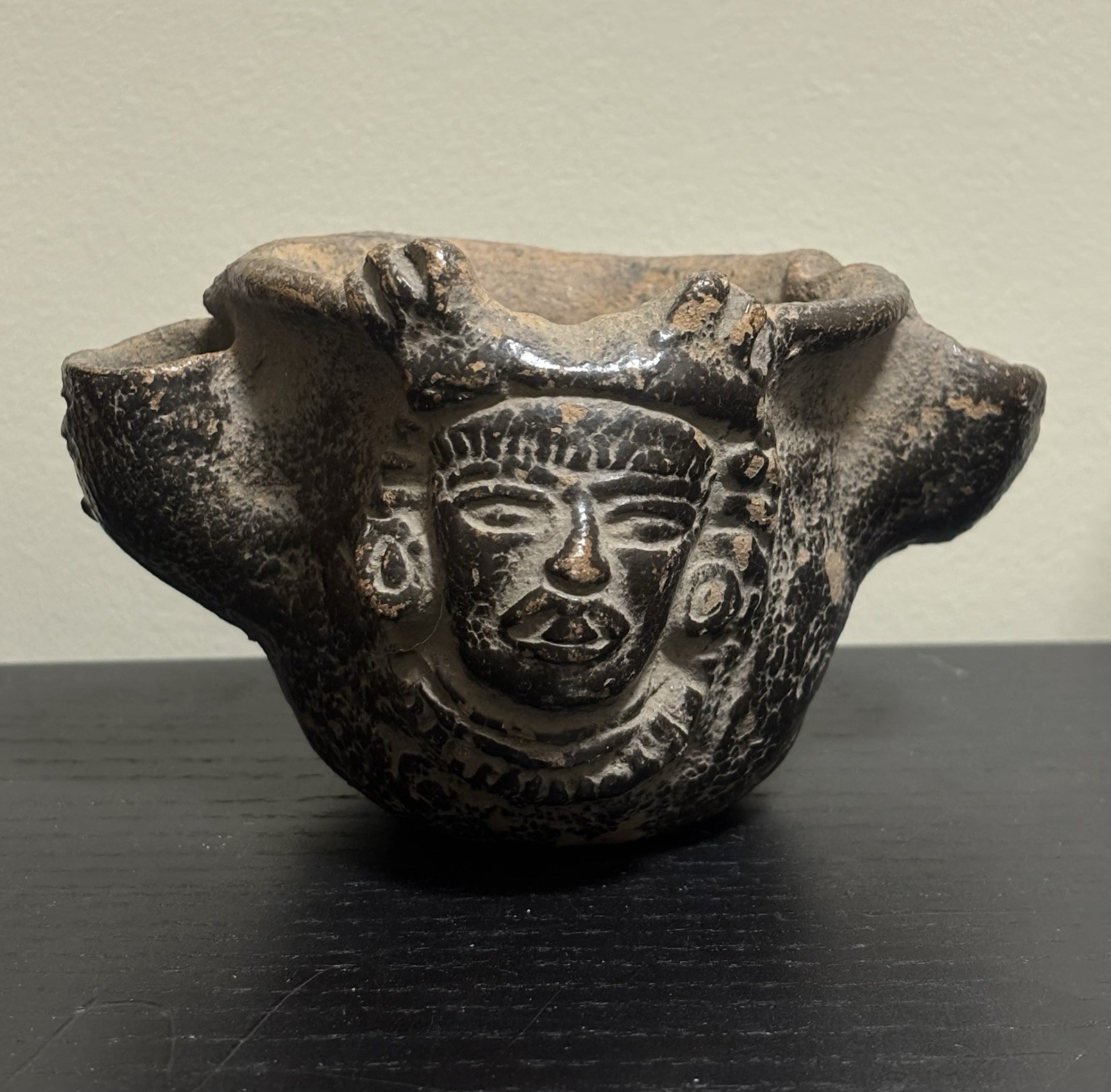 Pre-Columbian Mayan / Aztec Style Pottery Jug Artifact