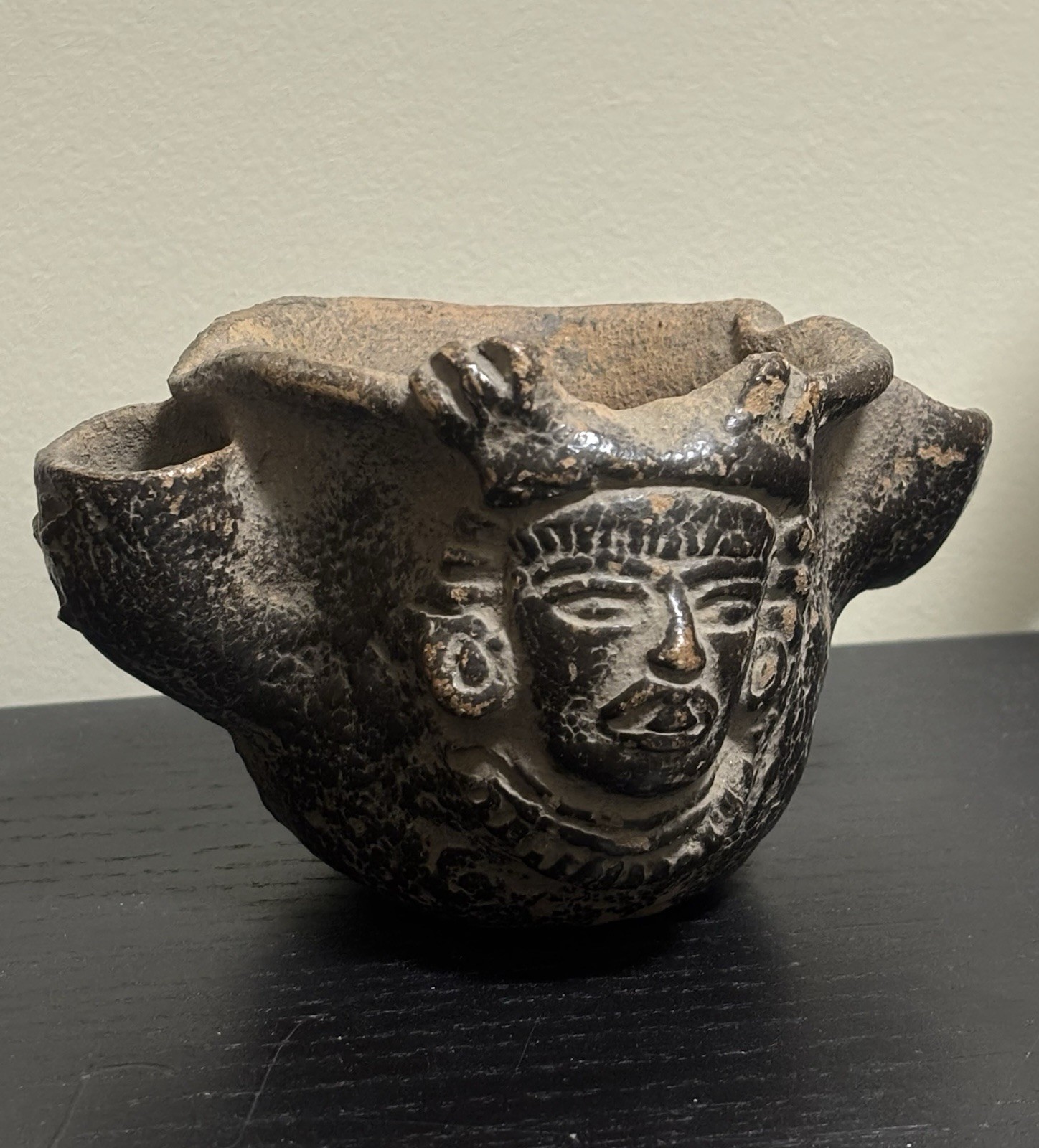 Pre-Columbian Mayan / Aztec Style Pottery Jug Artifact - photo 2