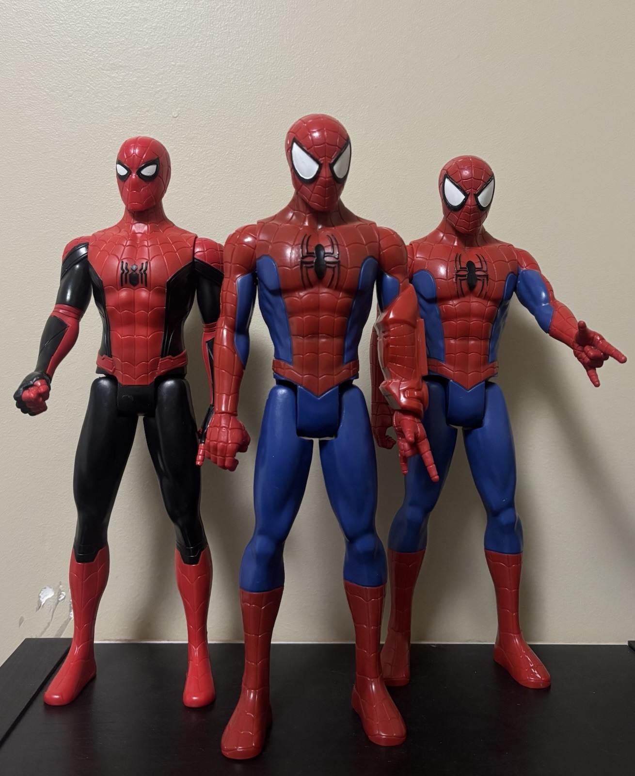 spiderman action figure Lot 3x poseable Hasbro