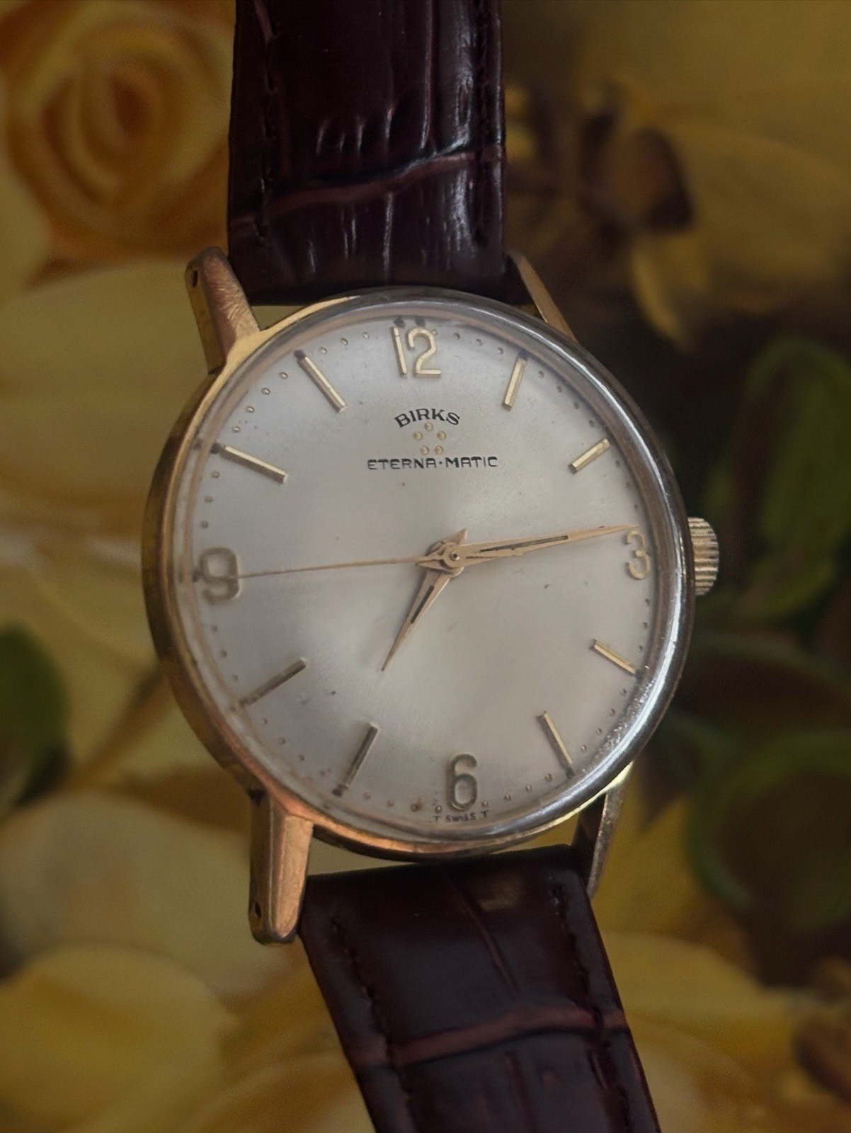 Automatic Gold Watch Swiss Vintage Birks Eterna Mens Dress - photo 3