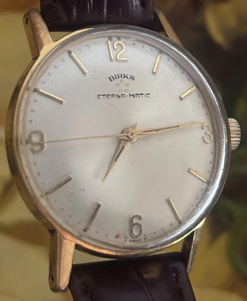 Automatic Gold Watch Swiss Vintage Birks Eterna Mens Dress - photo 5