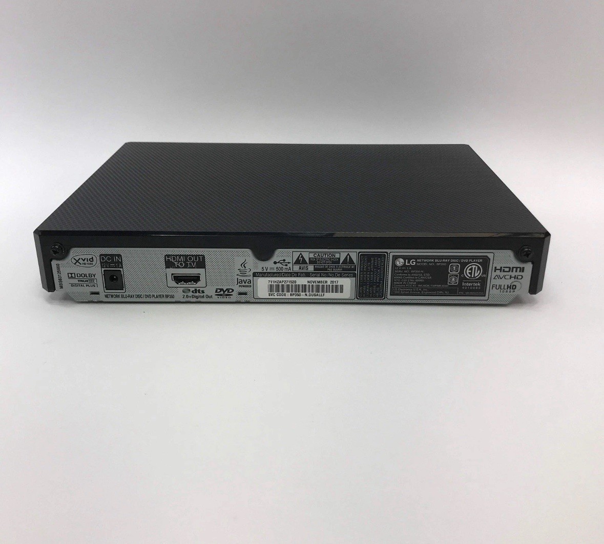 LG BP350 1080p Network Blu-ray DVD Player HDMI USB Streaming - photo 2