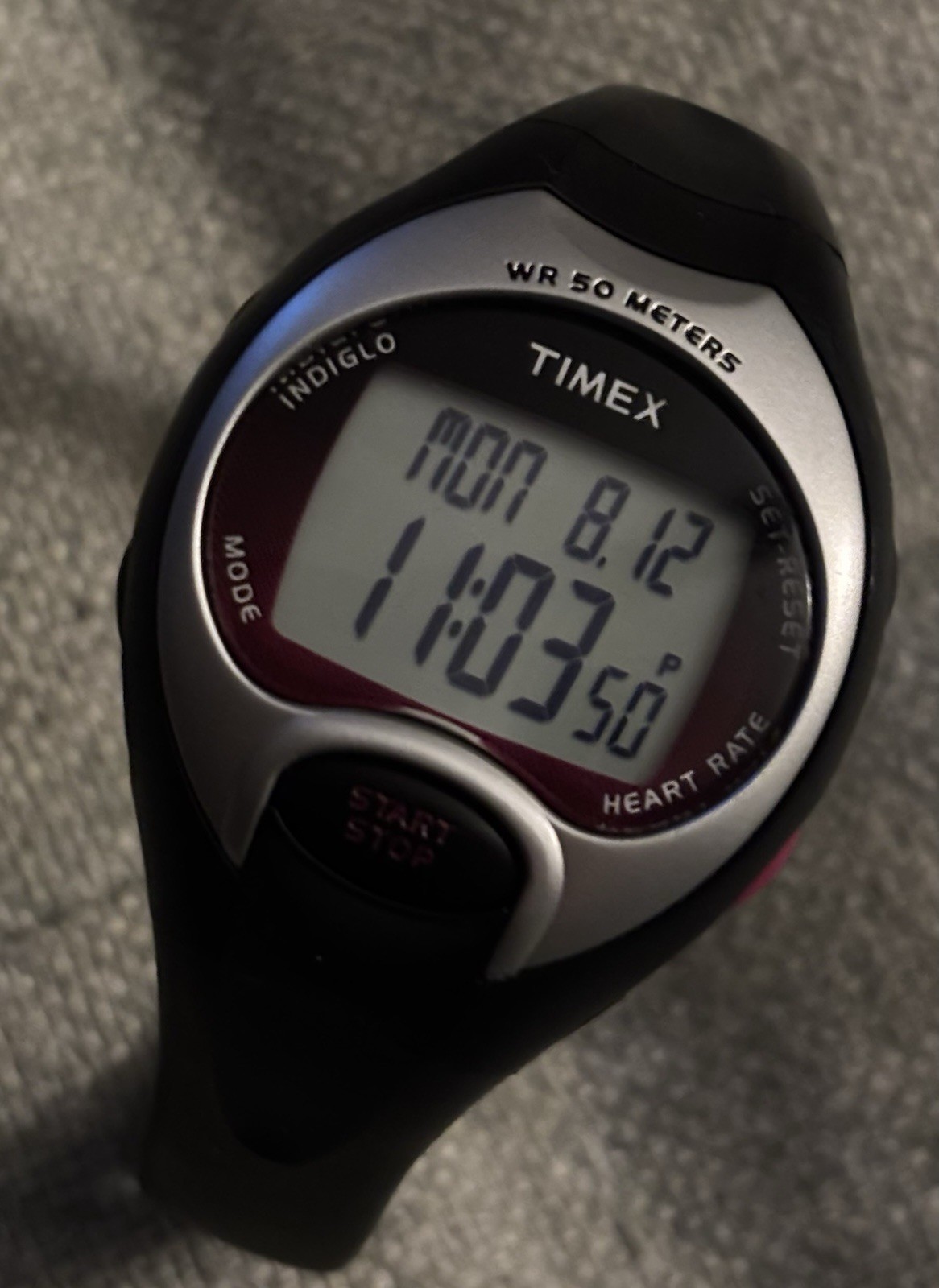 Timex Indiglo M606 Digital Fitness Watch Heart Monitor