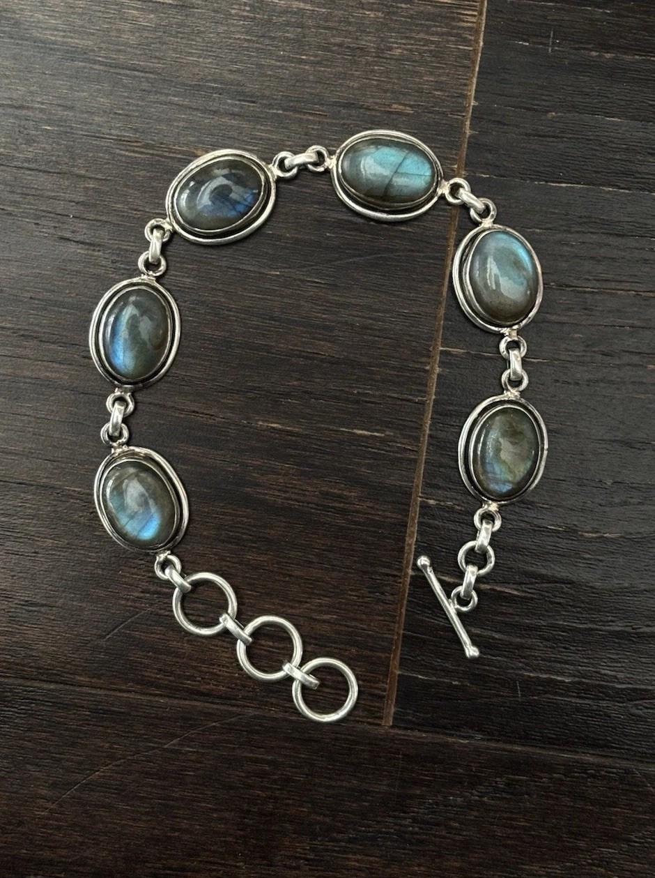 Labradorite 925 Sterling Silver Bracelet for Women