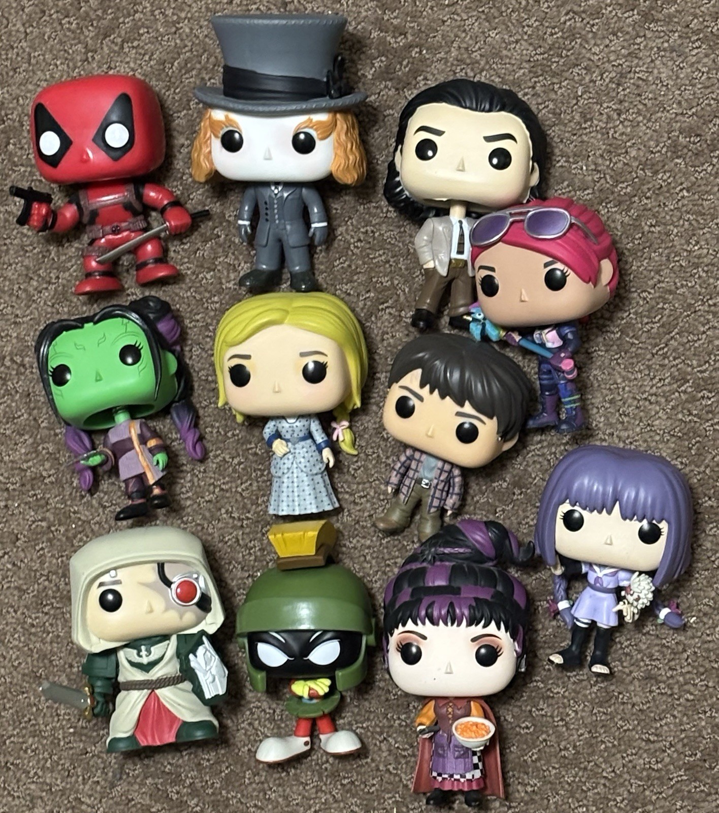 Funko Pop lot 11 dead pool mad hatter war hammer etc