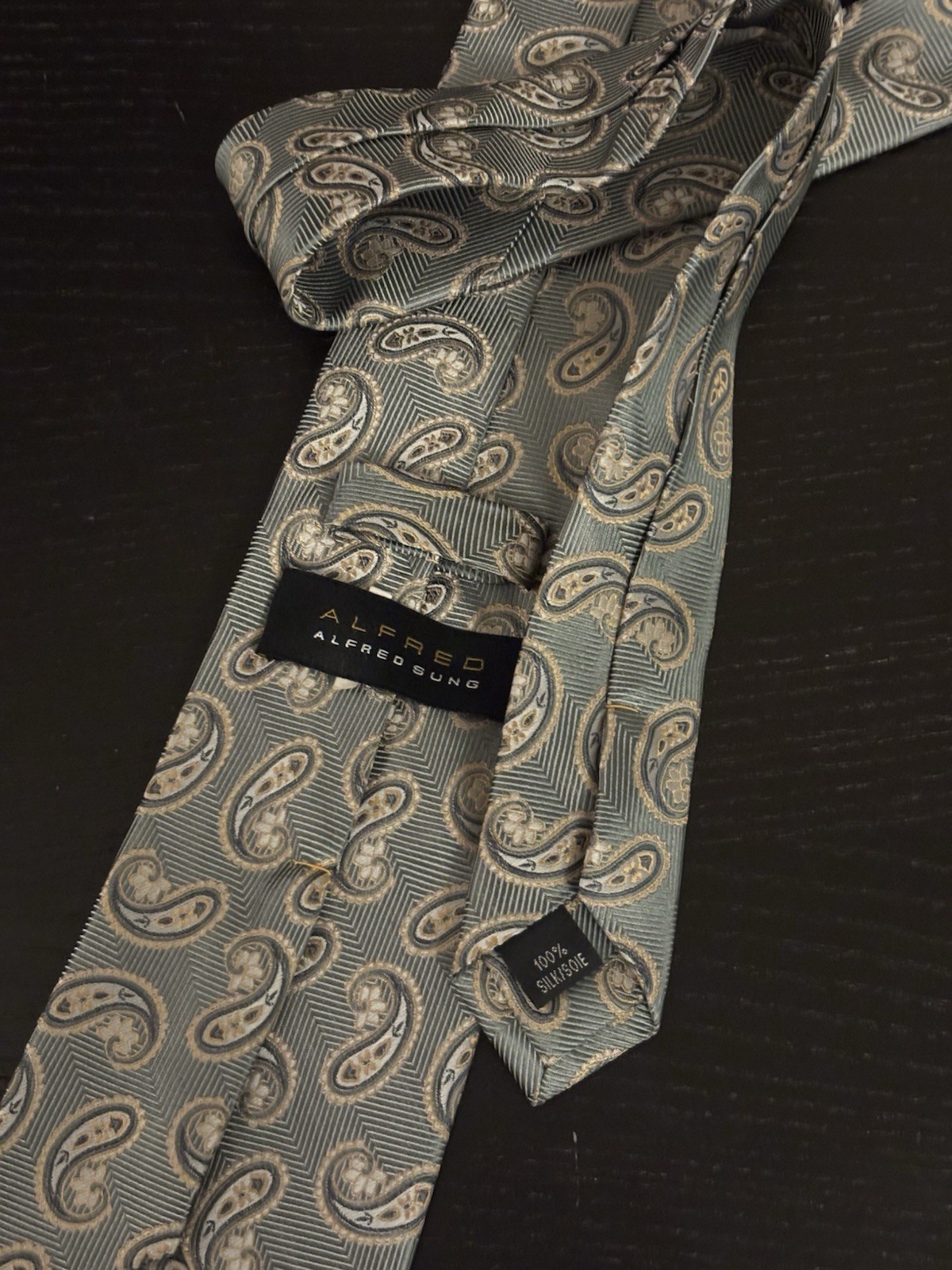 Alfred Sung 100% silk paisley necktie - photo 2