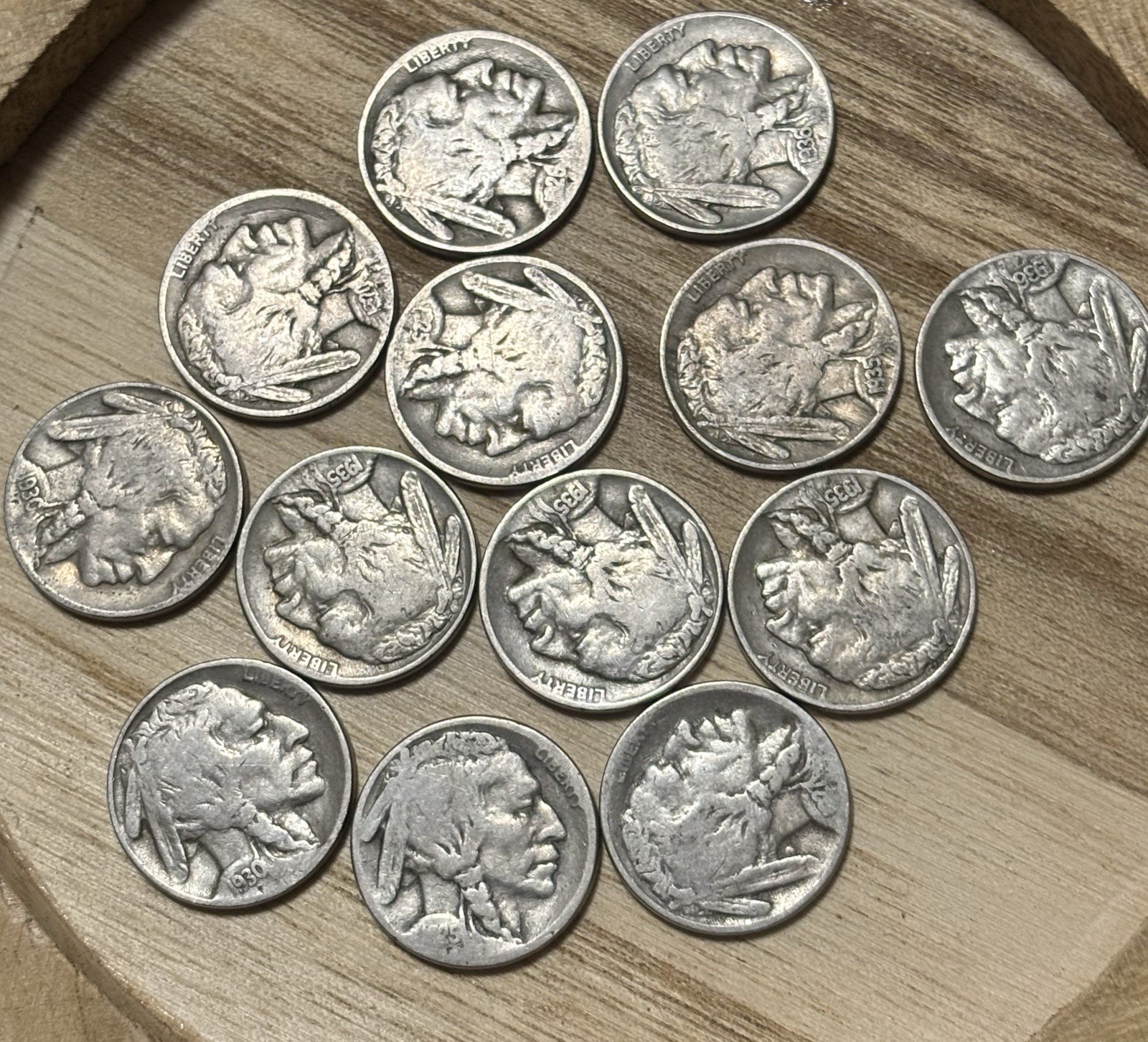Buffalo Nickel Lot 13 Full Dates Mixed Years Various As Is