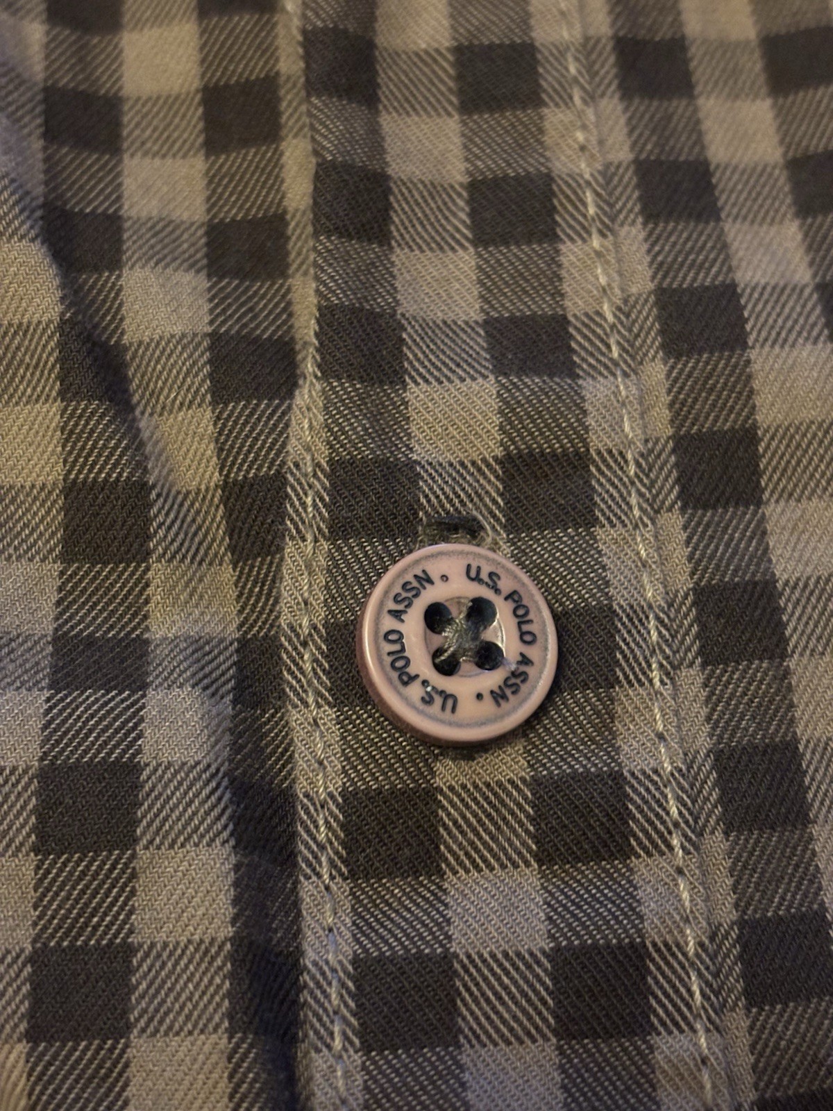 U.S. POLO ASSN. Cotton Brown Checker Flannel Shirt Size S - photo 3