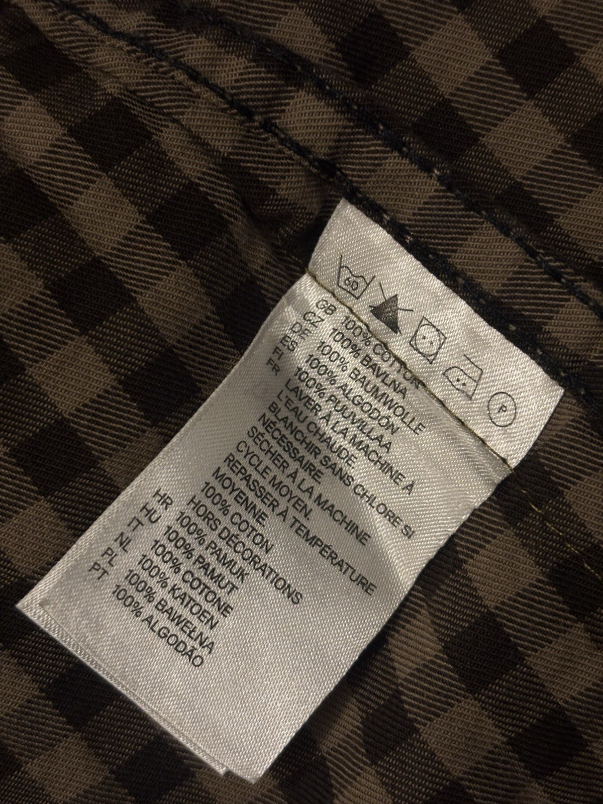 U.S. POLO ASSN. Cotton Brown Checker Flannel Shirt Size S - photo 4