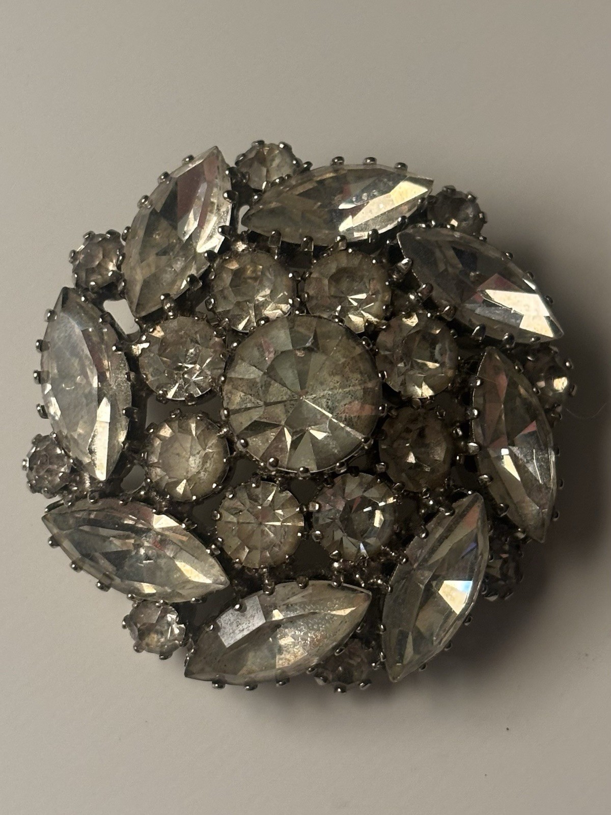 Made In Austria Vintage Brooch Crystal Rhinestones