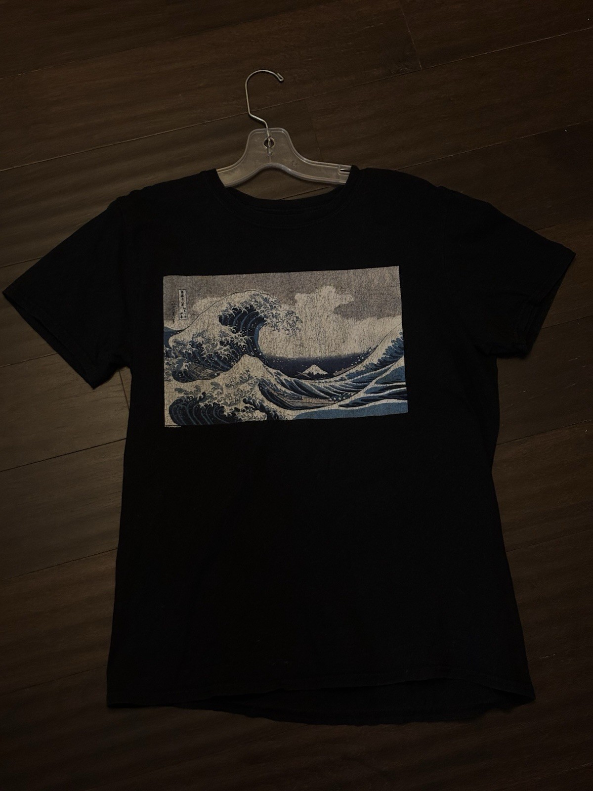 The Great Wave Off Kanagawa 100% Cotton Black T Size M Y2K Retro - photo 2