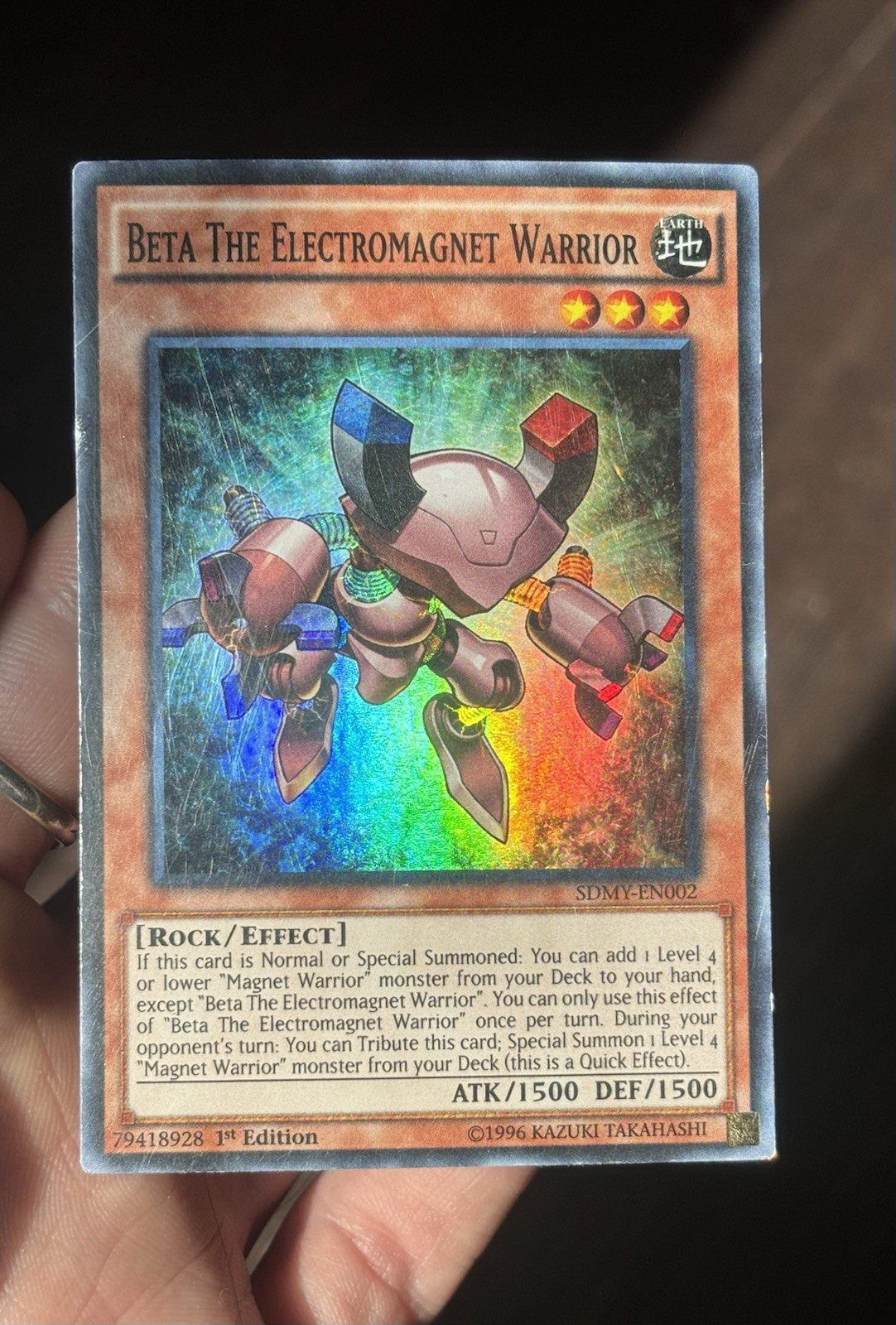 Beta the Electromagnet Warrior - Super Rare - SDMY-EN002 - 1st E