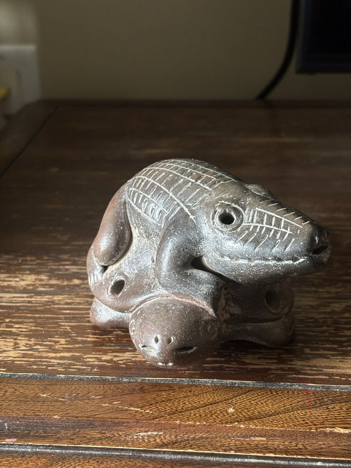 Pre-Columbian Mayan/Aztec Style Zoomorphic Flute Whistle - photo 2
