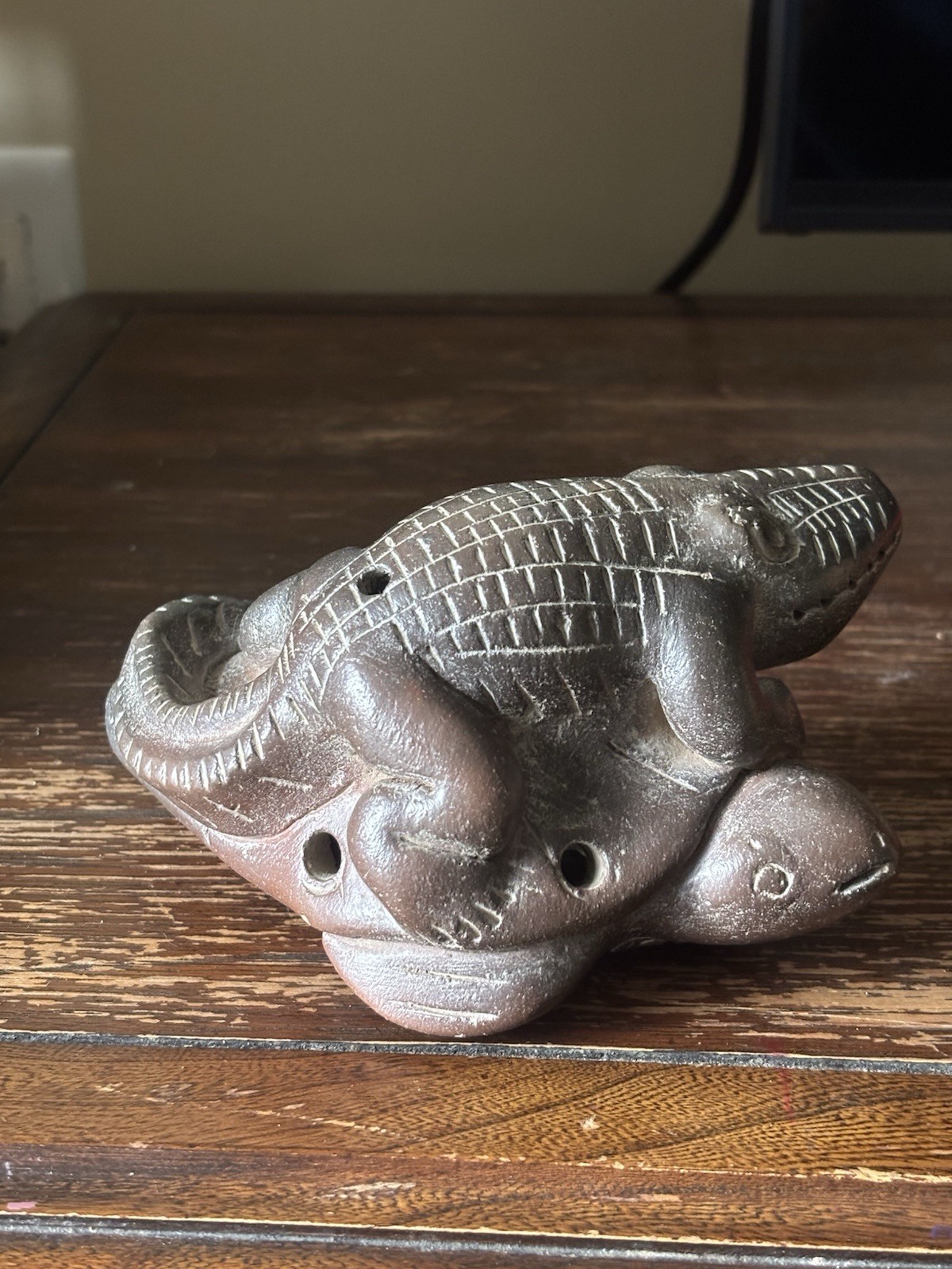 Pre-Columbian Mayan/Aztec Style Zoomorphic Flute Whistle - photo 4