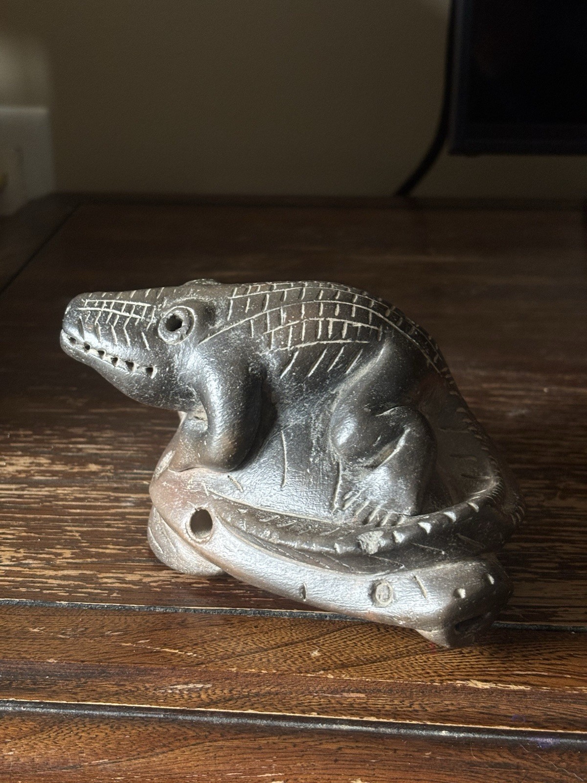 Pre-Columbian Mayan/Aztec Style Zoomorphic Flute Whistle - photo 5