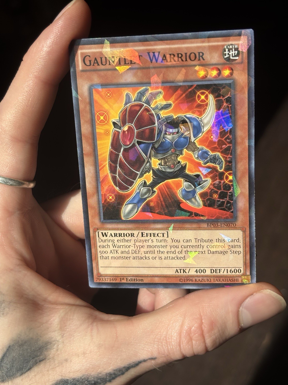 Gauntlet Warrior - BP03-EN070 - Shatterfoil - 1st Edition - photo 4
