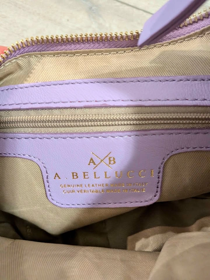 A. Bellucci Lavender Woven Leather Shoulder Bag - photo 3