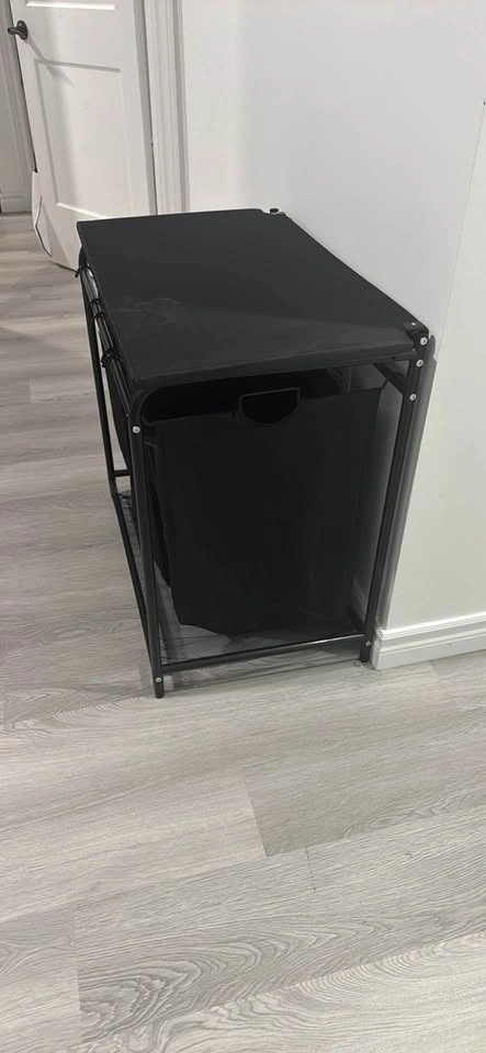 3-Bag Laundry Sorter with Top Shelf ironing board - photo 2