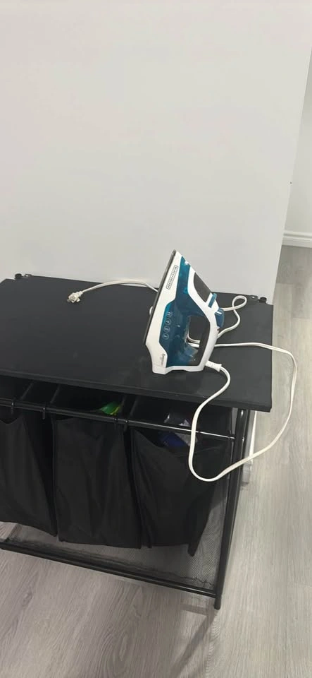3-Bag Laundry Sorter with Top Shelf ironing board - photo 3