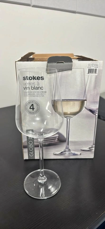 Stokes White Wine Glasses Set of 4