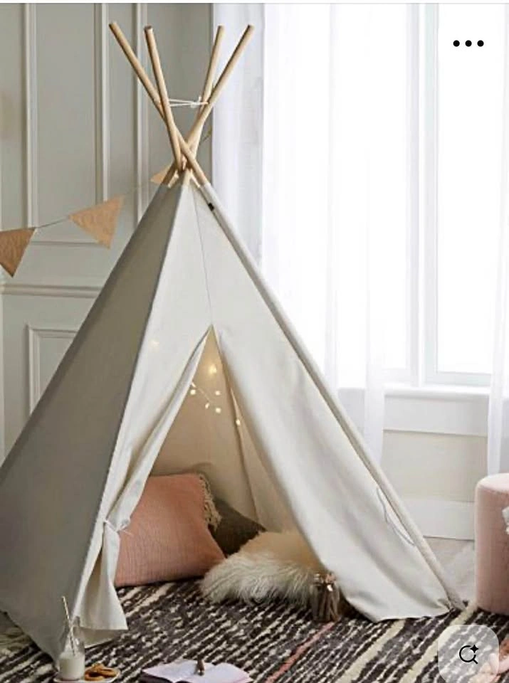 Simons Kids Canvas Teepee / Reading Tent – High Quality Neutral