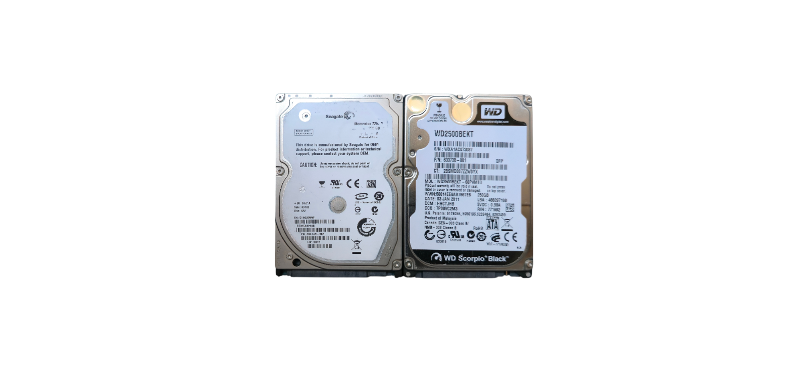 Used 250GB SATA 2.5-inch Internal Hard Drive Mixed Brand - photo 3
