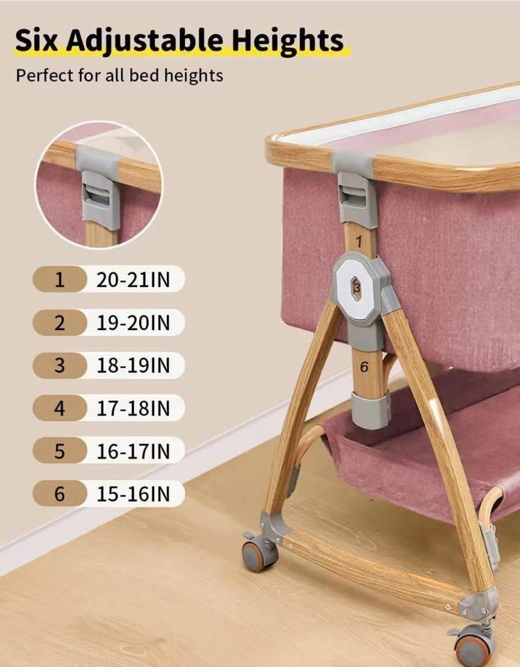 New Baby Bassinet Bedside Sleeper, Adjustable Crib - photo 2
