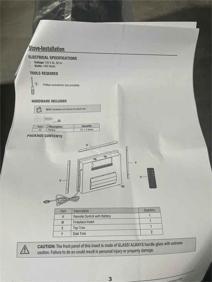 COFREE-Furnace core-AE658 120V 1400 Watts w/ Remote - photo 3