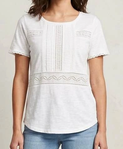White Embroidered T-Shirt XS-S