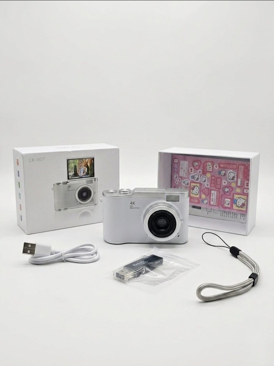 LK-007 4K Digital Camera – Compact Vlogging Camera with Flip Scr