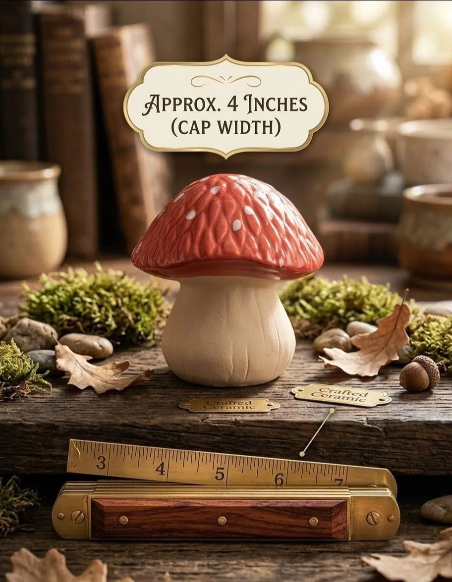 Cute Red Mushroom Figurine – Cottagecore - photo 3
