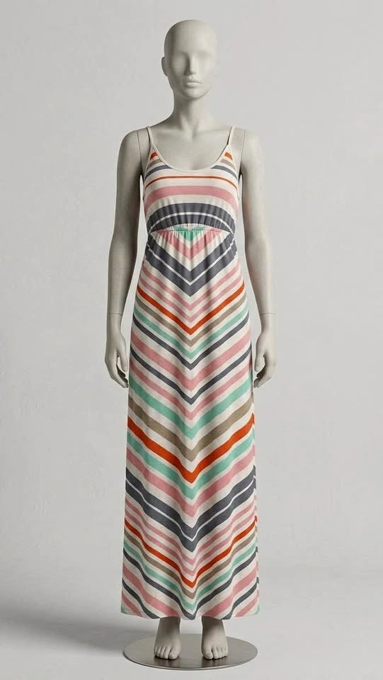 Striped Maxi Dress XS
