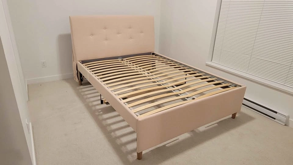 IDANÄS upholstered storage bed - Queen - Gunnared pale pink - photo 5
