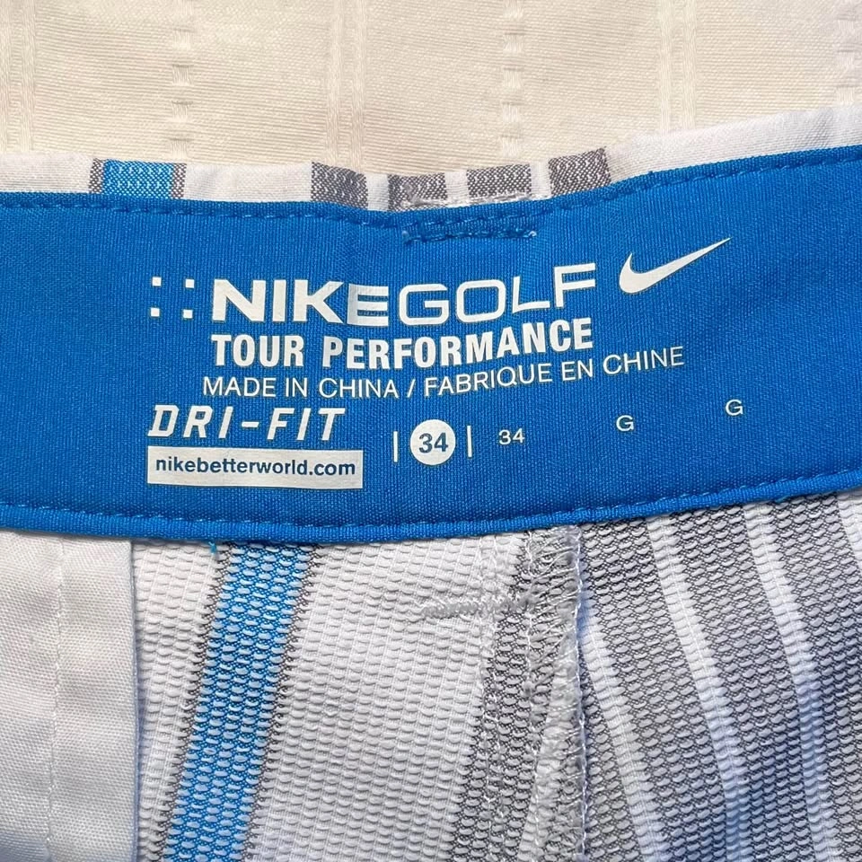 Nike Golf Tour Performance Dri-Fit Plaid Shorts Mens Size 34 - photo 2