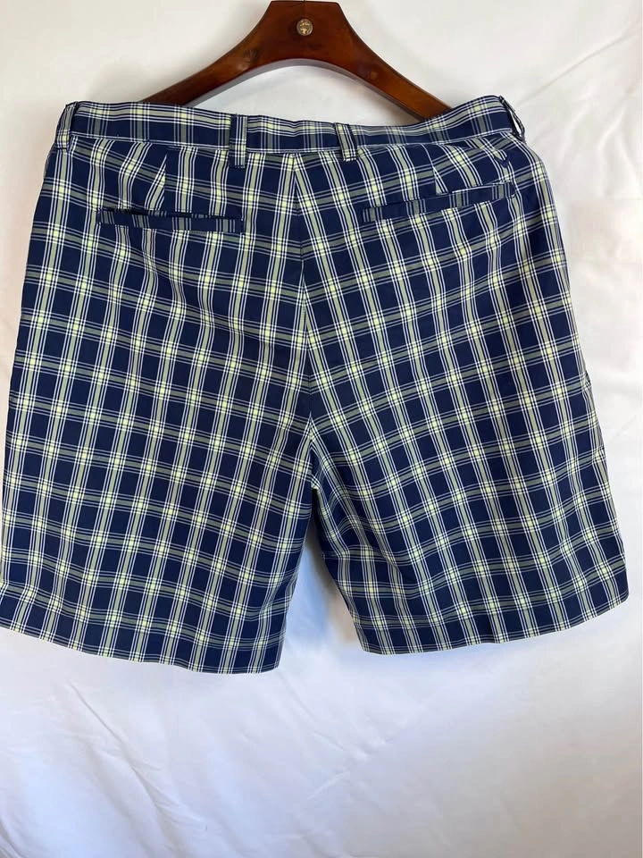 Callaway Plaid Golf Shorts Navy Blue Yellow White Men’s Size 38 - photo 3