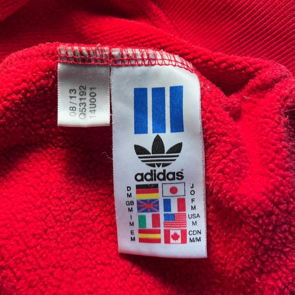Adidas Vintage Red Trefoil Logo Crewneck Sweatshirt Size M - photo 3