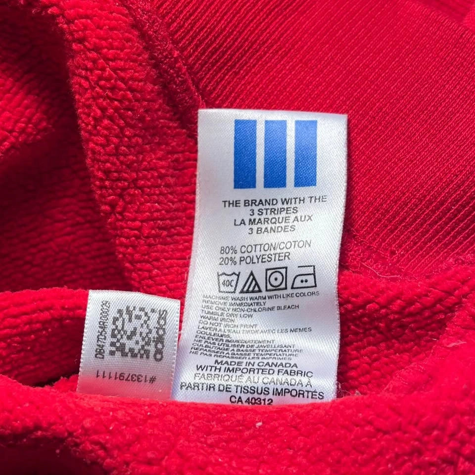 Adidas Vintage Red Trefoil Logo Crewneck Sweatshirt Size M - photo 4