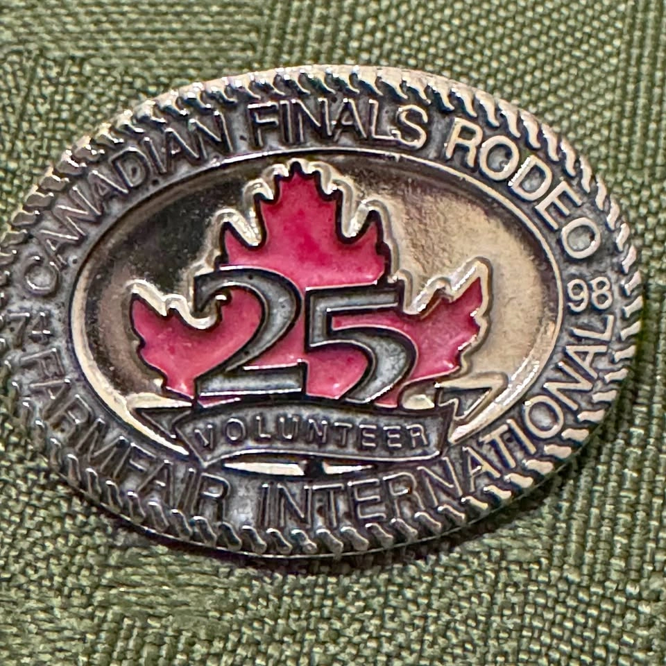 Canadian Finals Rodeo 25th anniversary lapel pin