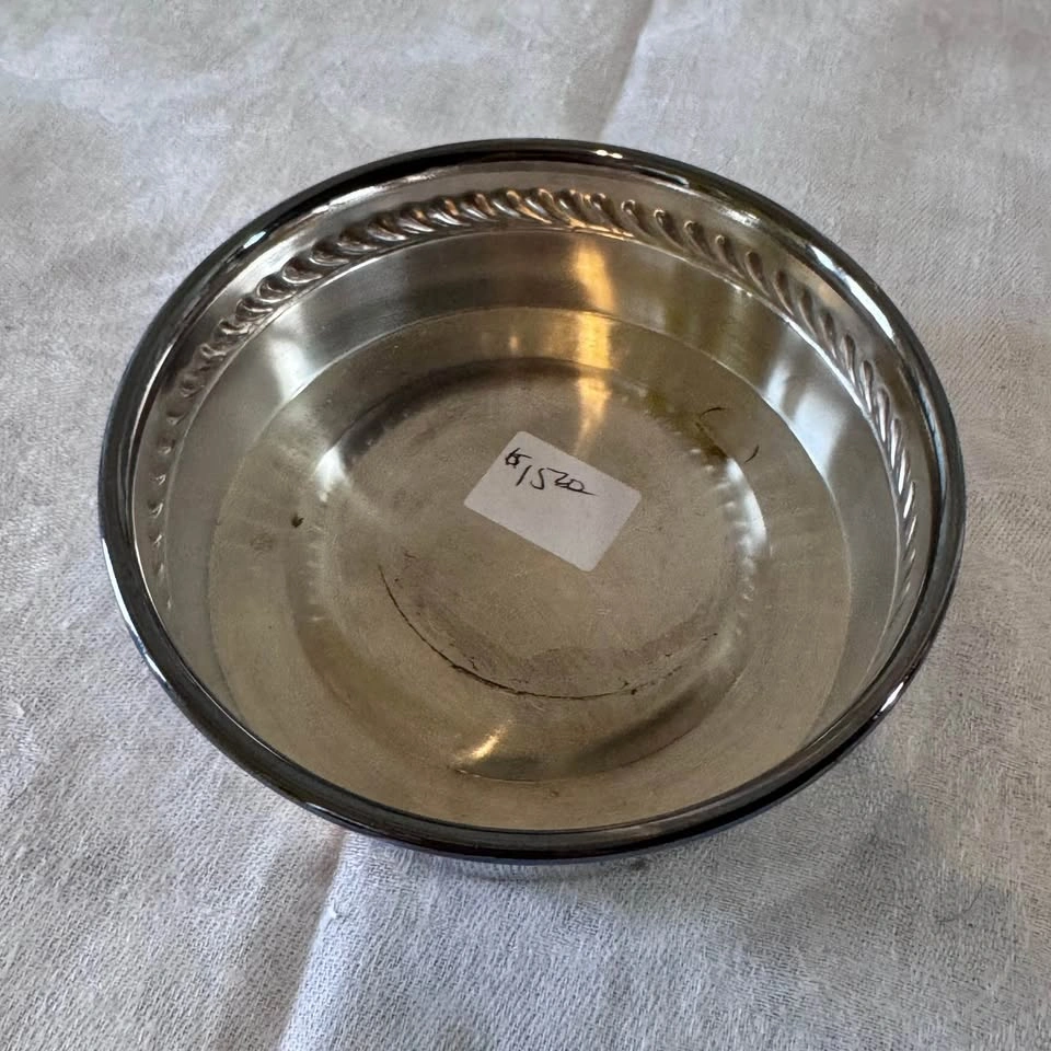 Vintage silver plated wine coaster - photo 2