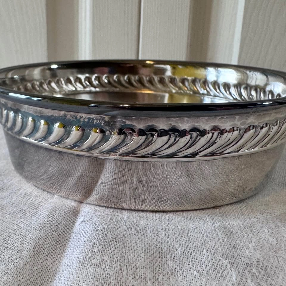 Vintage silver plated wine coaster - photo 3