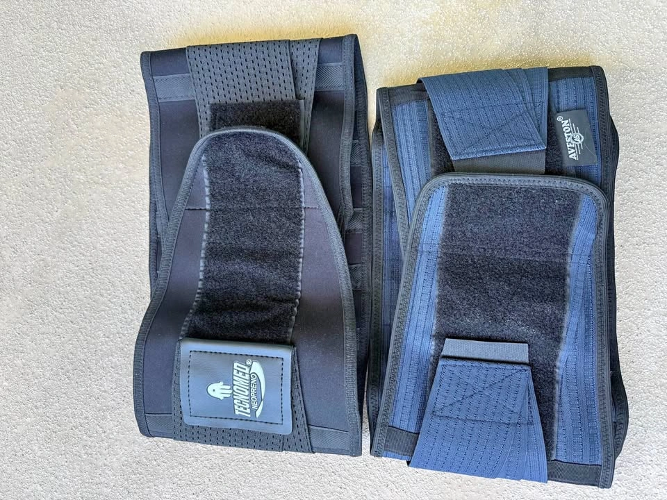 Tecnomed Neopreno and Aveston Back Support Belts