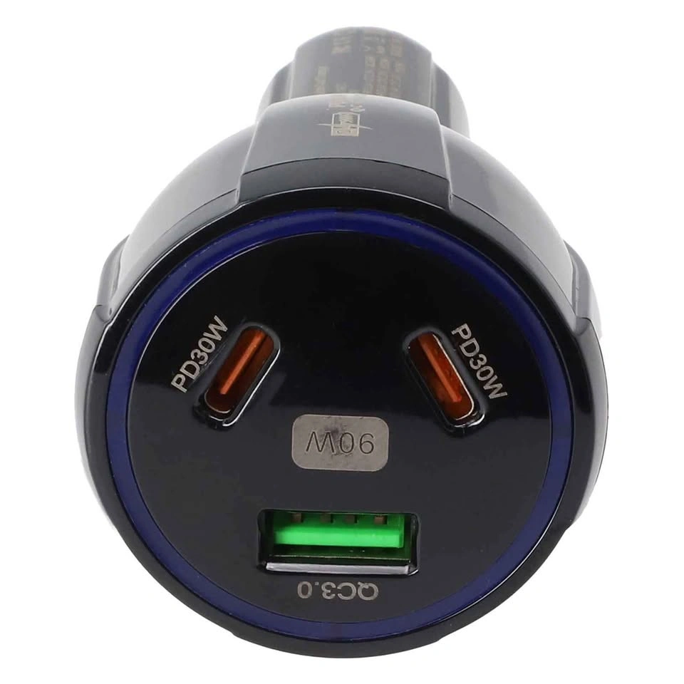 Car Charger 90W Superfast with one USB and two Type C Ports - photo 5