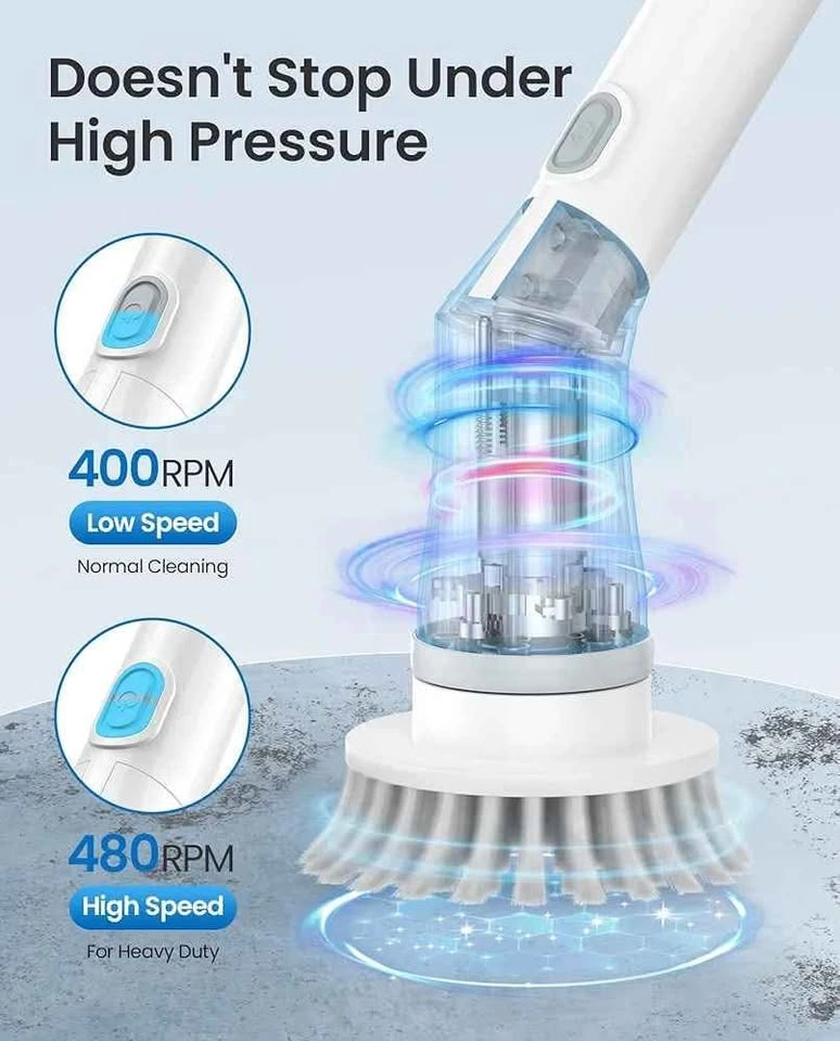 Electric Spin Scrubber, Cordless Cleaning Brush - photo 2