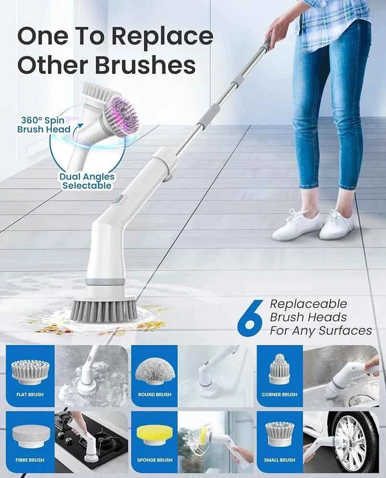 Electric Spin Scrubber, Cordless Cleaning Brush - photo 3