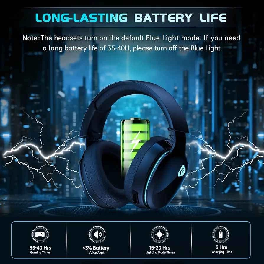 Gtheos 2.4GHz Wireless Gaming Headset for PS5, PS4, PC - photo 3