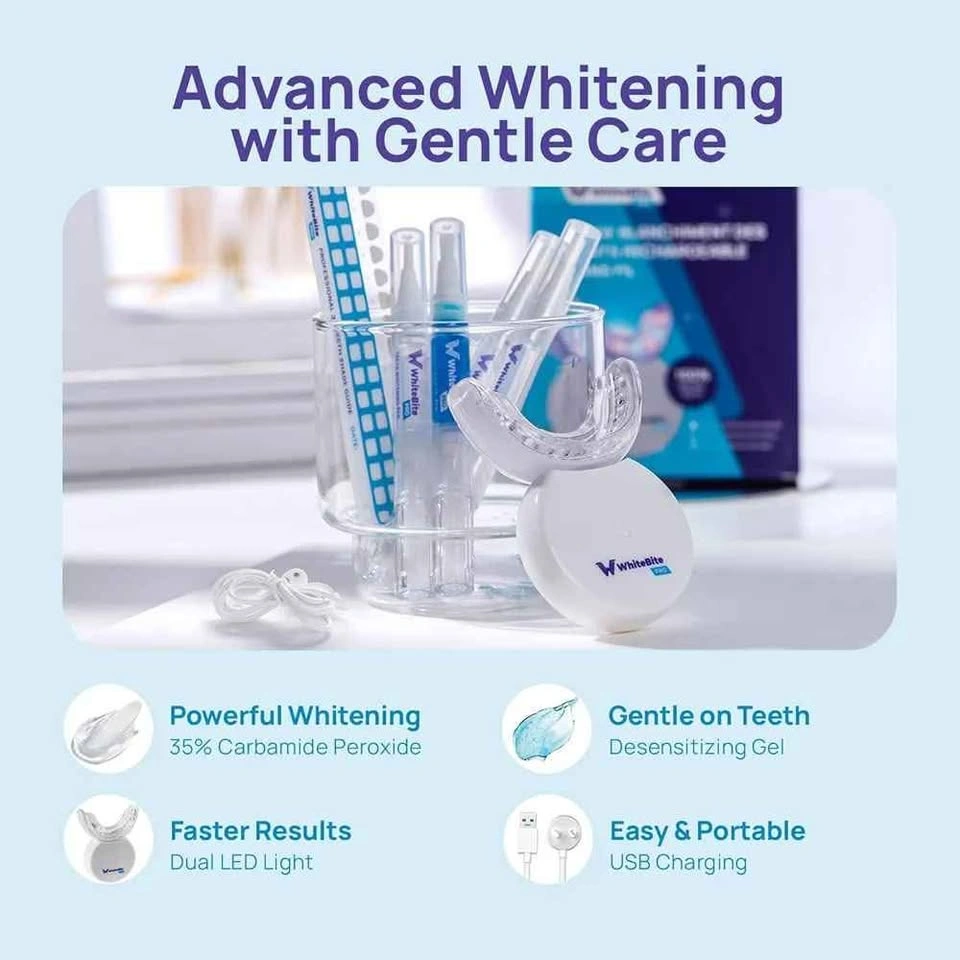 Whitebite Pro Teeth Whitening Kit, LED Light, Mouth Tray - photo 3